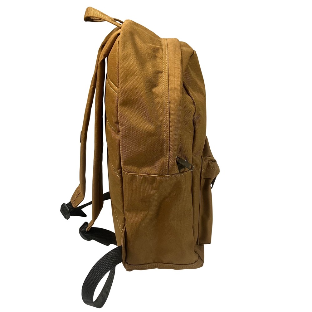 Carhartt Brown Canvas Backpack Stalwart Mechanical Embroidered Work Bag Utility - Picture 4 of 12